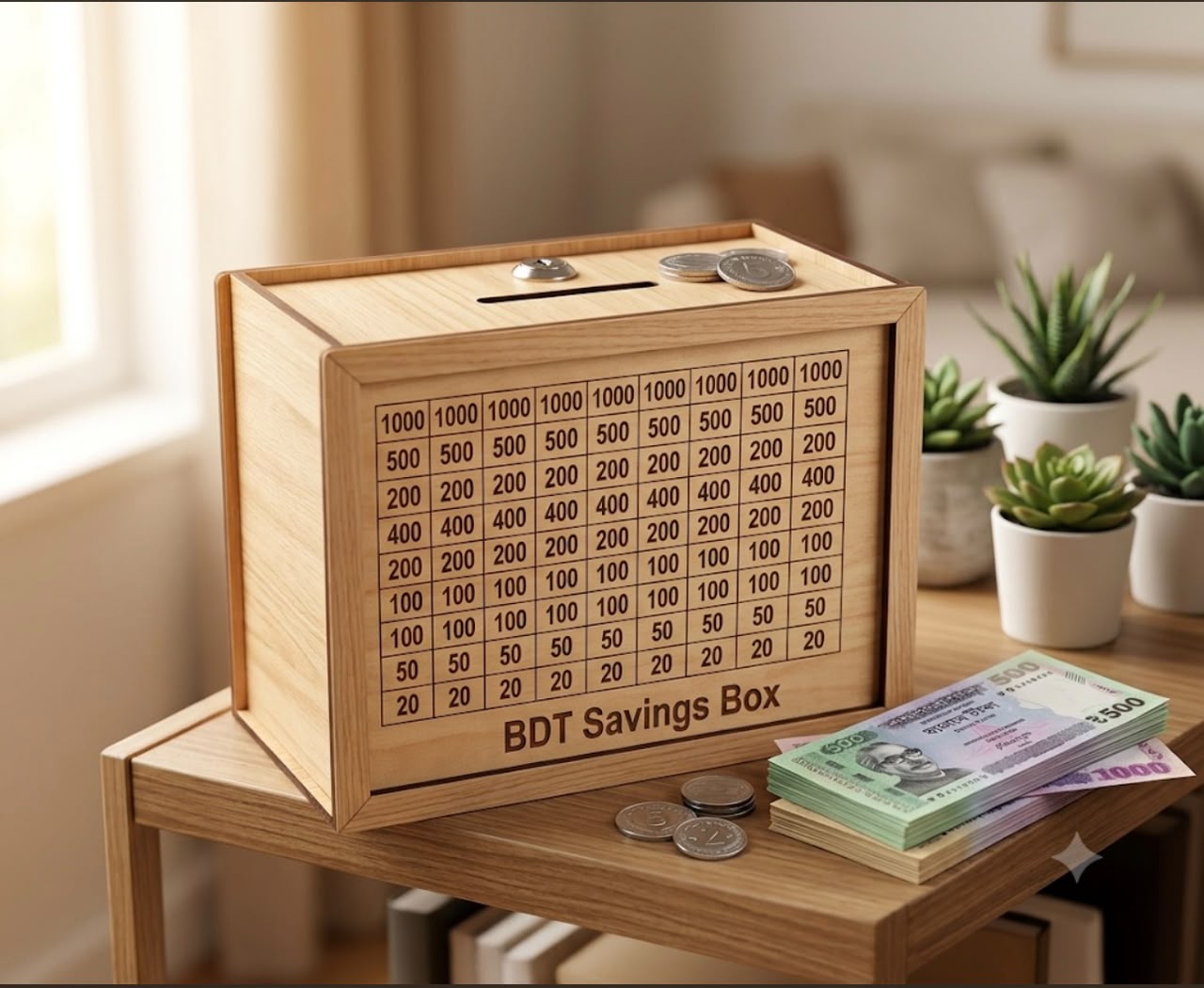 Wooden Money Bank